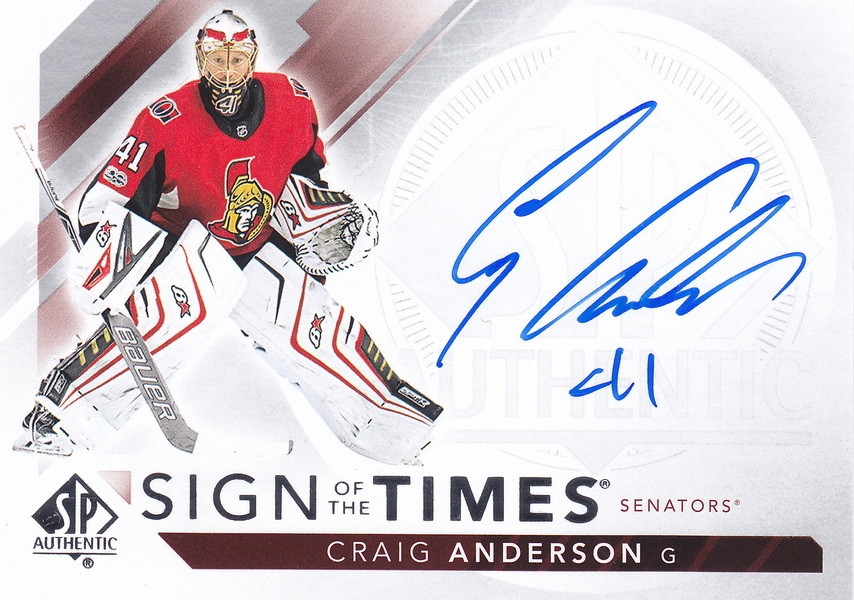 Hockey card Craig Anderson
