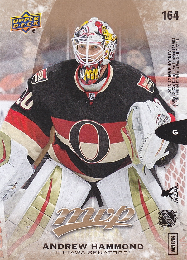 Hockey card Andrew Hammond