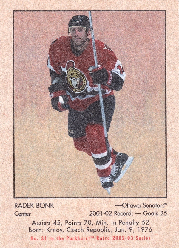 Hockey card Radek Bonk