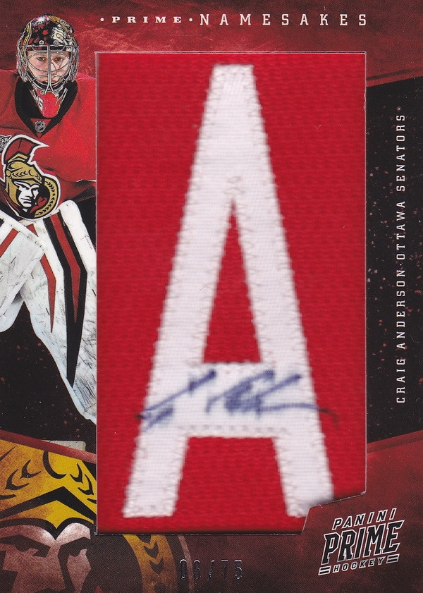 Hockey card Craig Anderson