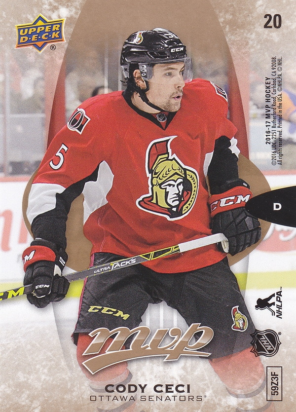 Hockey card Cody Ceci
