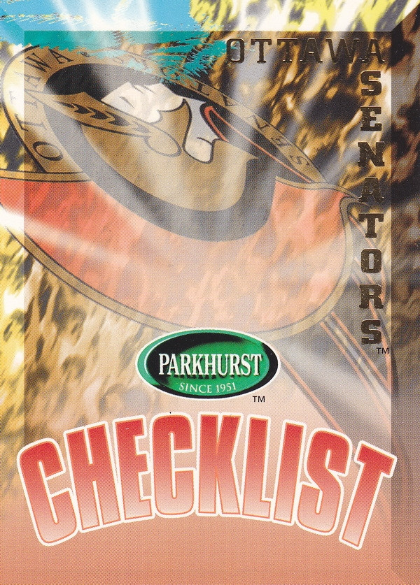 Hockey card Checklist