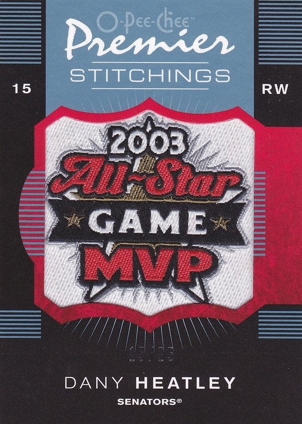 Hockey card Dany Heatley