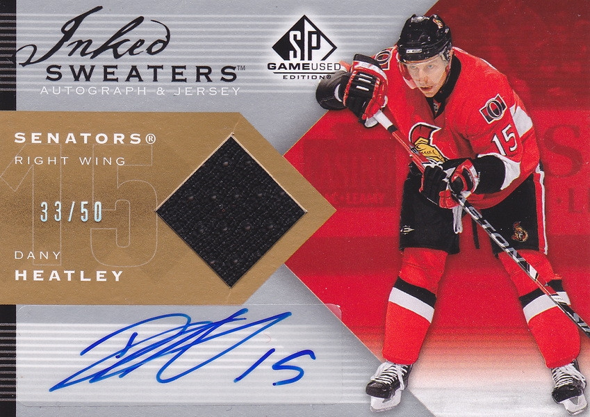 Hockey card Dany Heatley