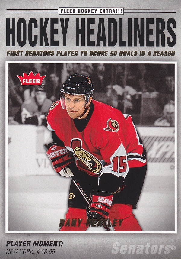 Hockey card Dany Heatley