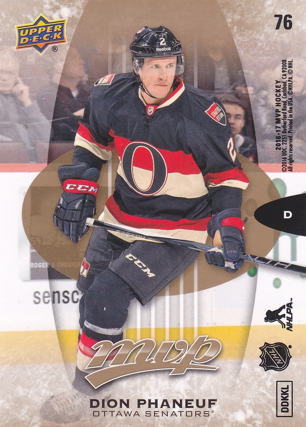 Hockey card Dion Phaneuf