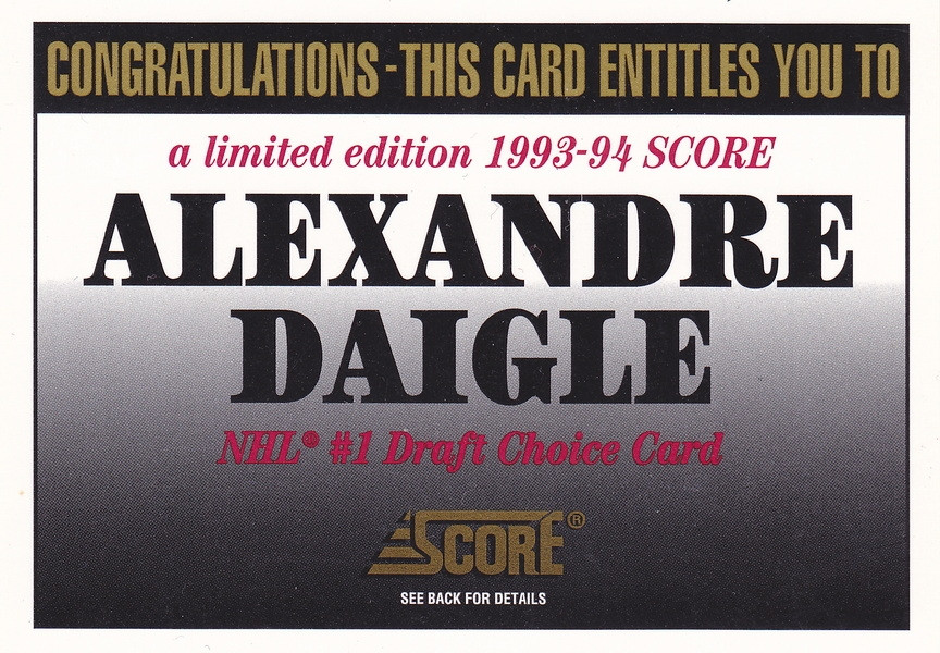 Hockey card Alexandre Daigle