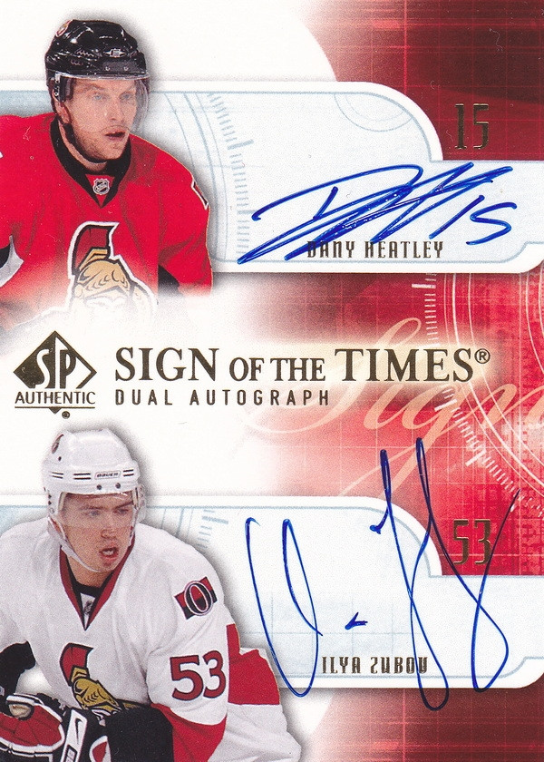 Hockey card Dany Heatley