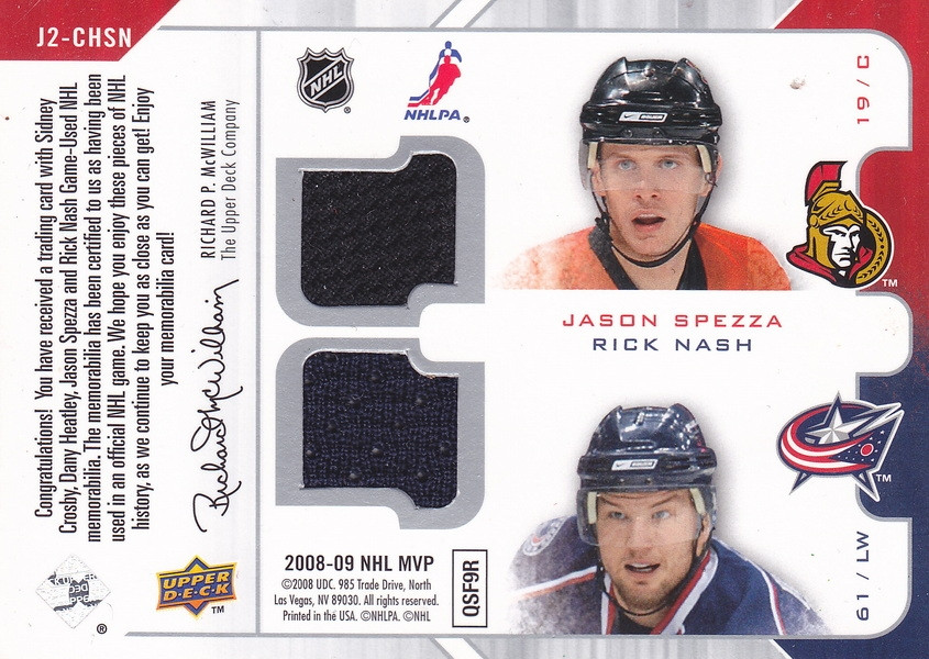 Hockey card Jason Spezza