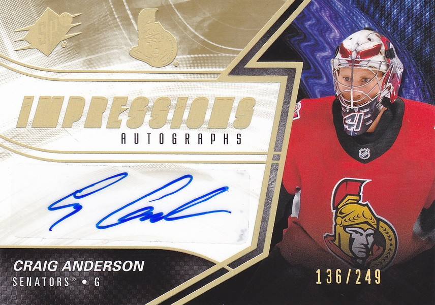 Hockey card Craig Anderson