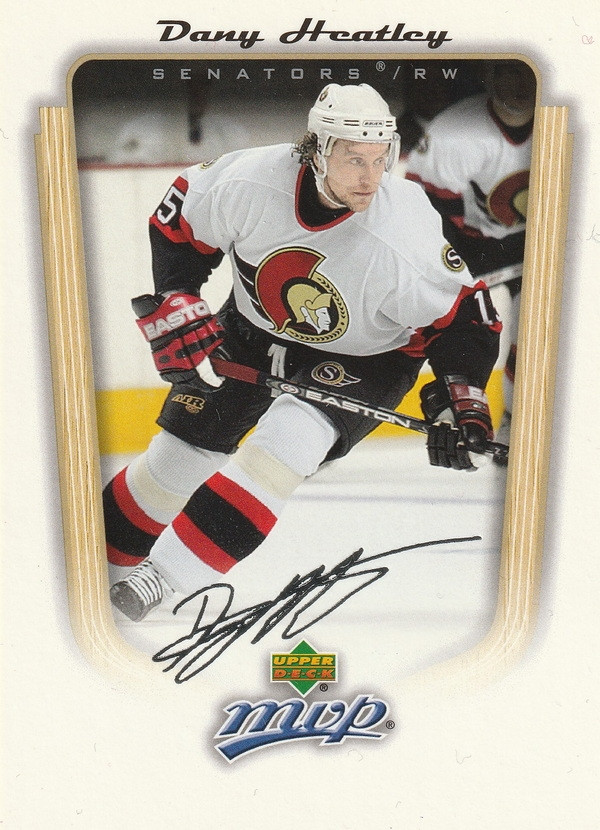 Hockey card Dany Heatley