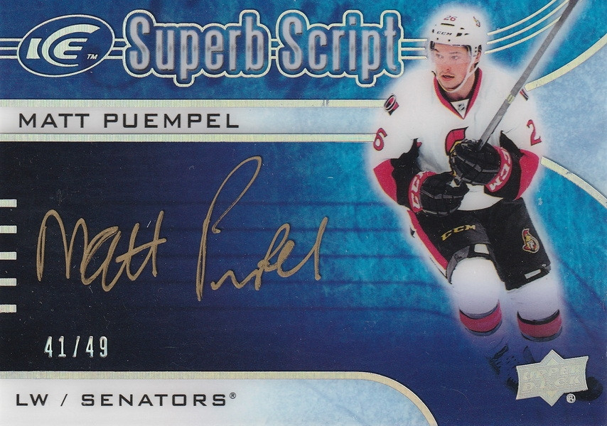 Hockey card Matt Puempel