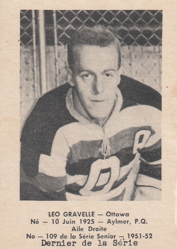 Hockey card Leo Gravelle