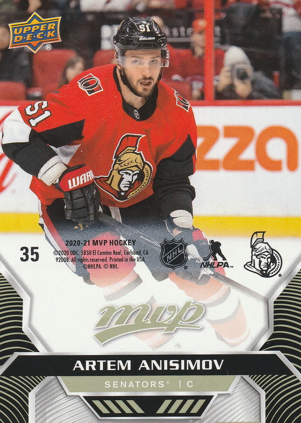 Hockey card Artem Anisimov
