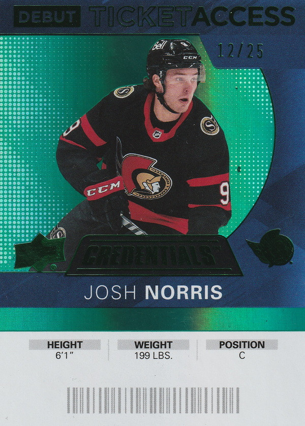 Hockey card Josh Norris