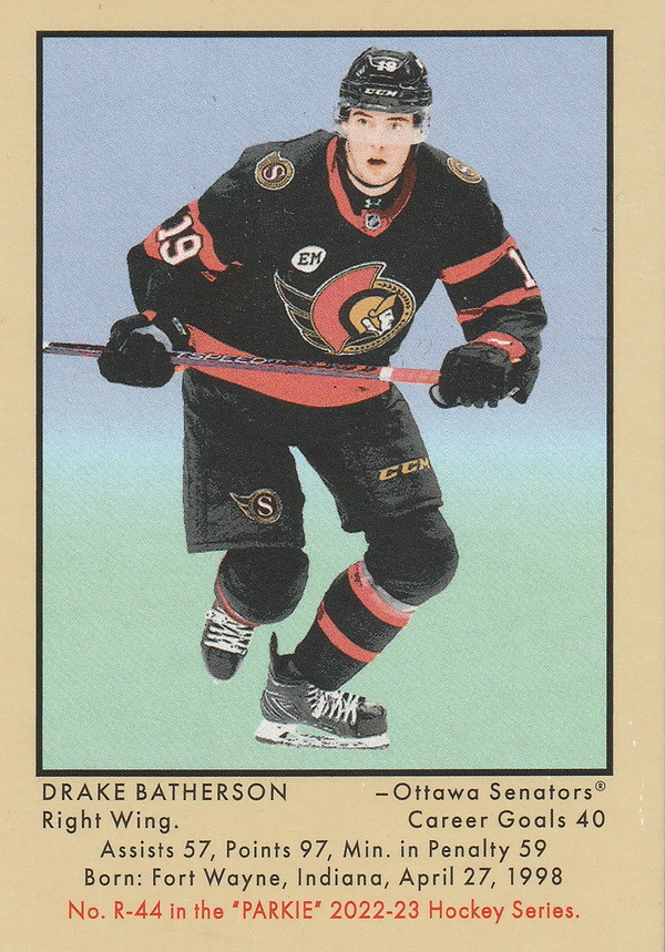 Hockey card Drake Batherson