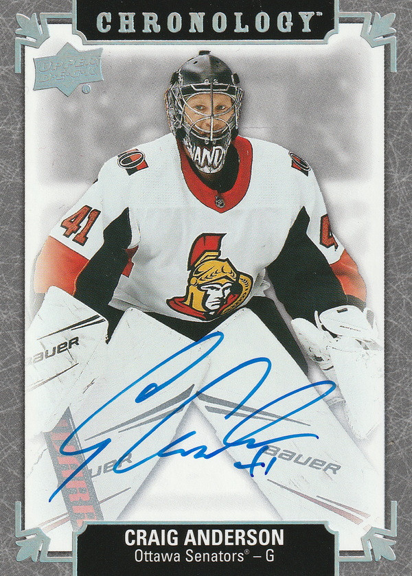 Hockey card Craig Anderson