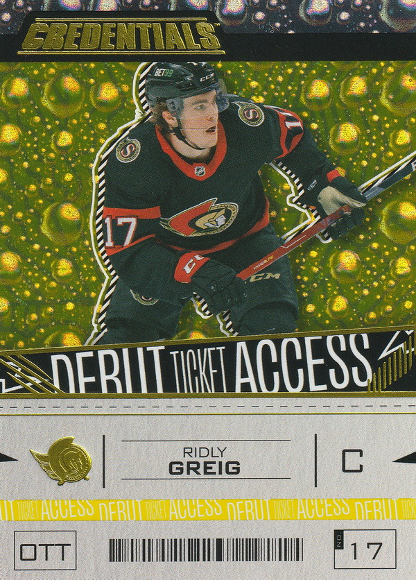 Hockey card Ridly Greig