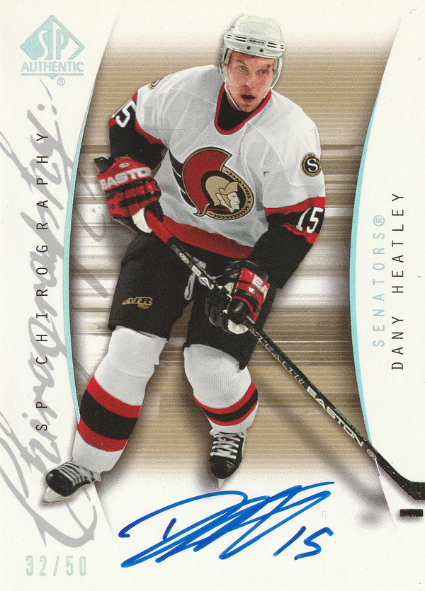 Hockey card Dany Heatley