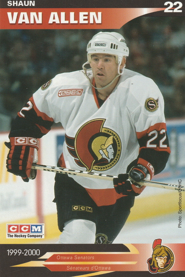 Hockey card Shaun Van Allen