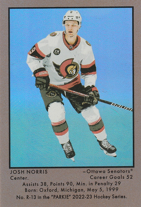 Hockey card Josh Norris