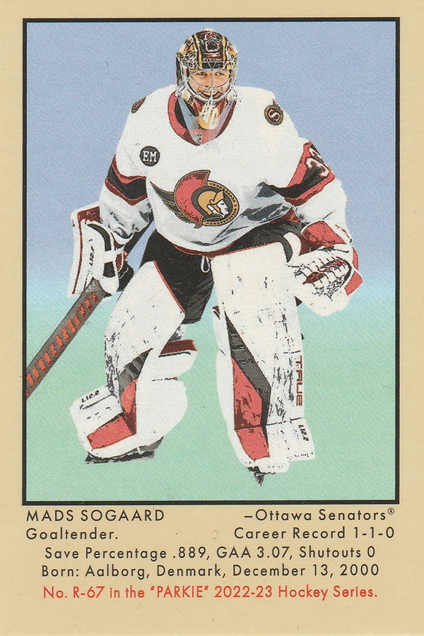 Hockey card Mads Sogaard