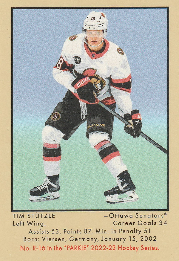Hockey card Tim Stutzle