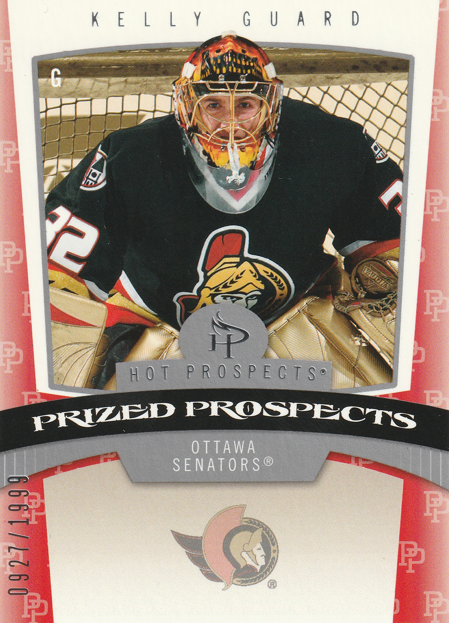 Hockey card Kelly Guard