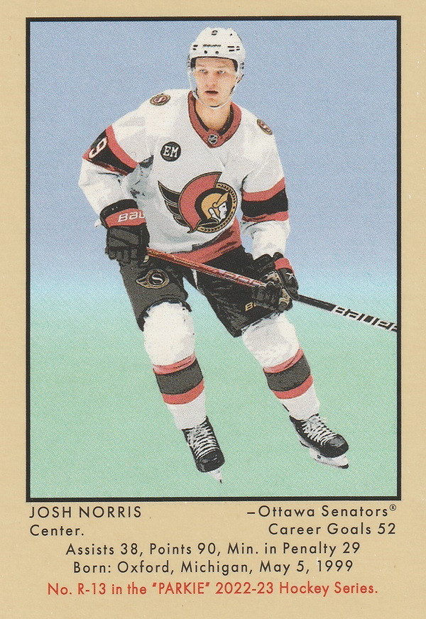 Hockey card Josh Norris