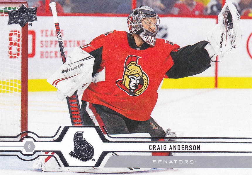 Hockey card Craig Anderson