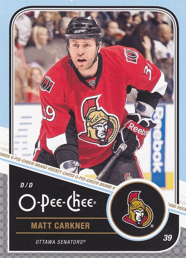 Hockey card Matt Carkner
