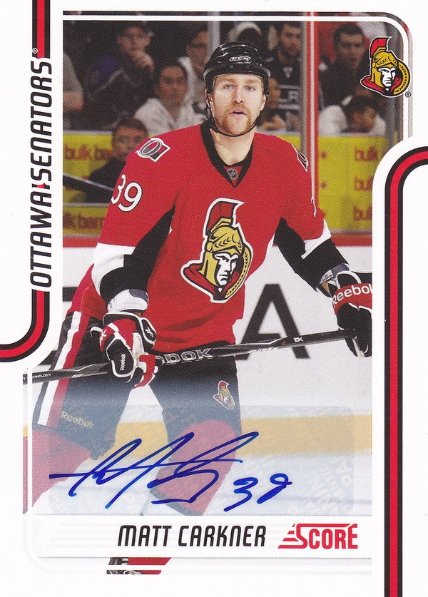 Hockey card Matt Carkner