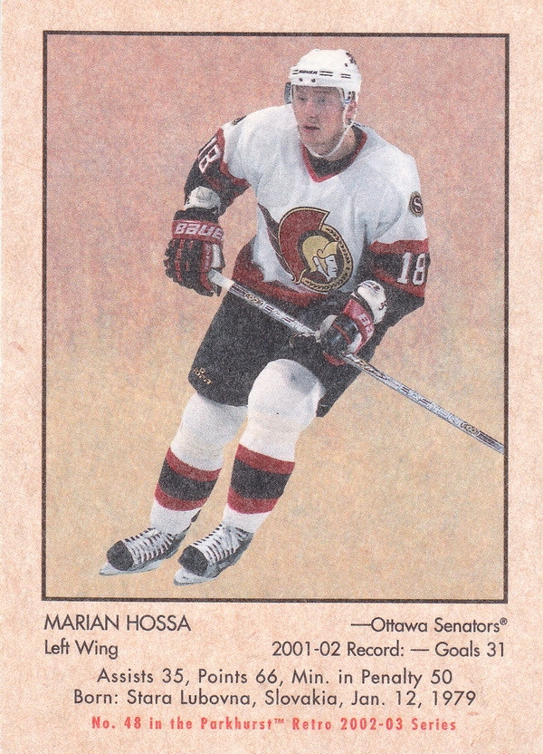 Hockey card Marian Hossa