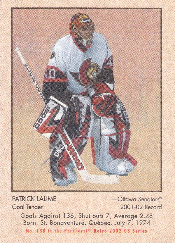 Hockey card Patrick Lalime
