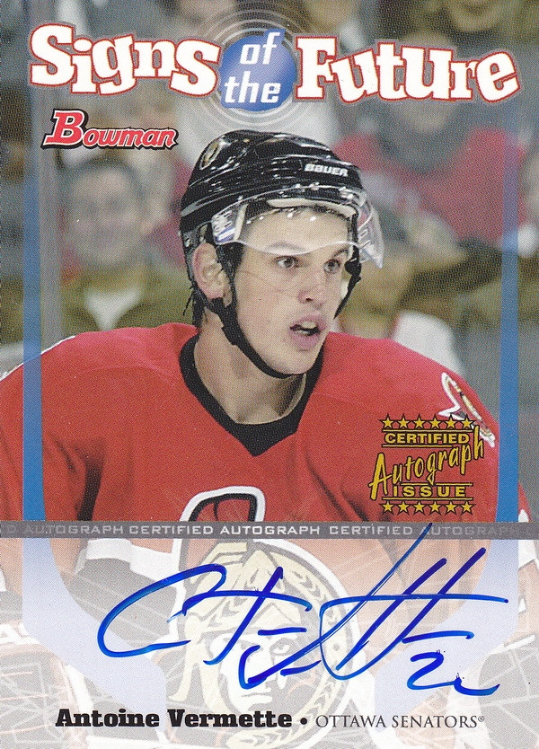 Hockey card Antoine Vermette