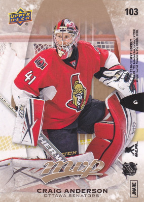 Hockey card Craig Anderson