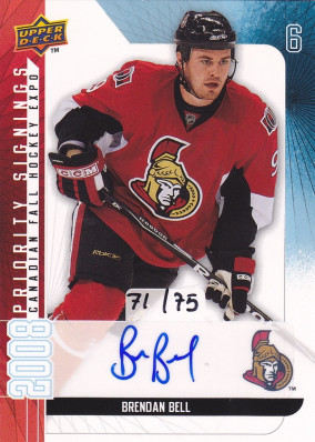 Hockey card Brendan Bell