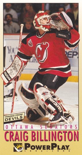 Hockey card Craig Billington