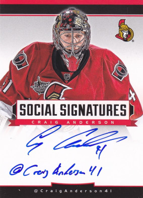 Hockey card Craig Anderson