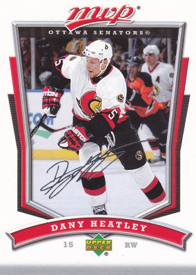 Hockey card Dany Heatley