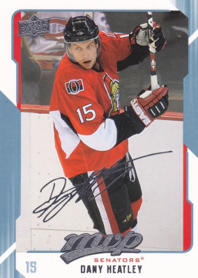 Hockey card Dany Heatley