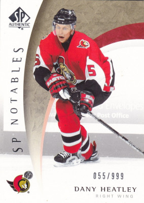 Hockey card Dany Heatley