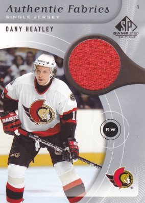 Hockey card Dany Heatley