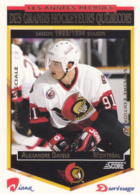 Hockey card Alexandre Daigle