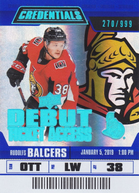 Hockey card Rudolfs Balcers
