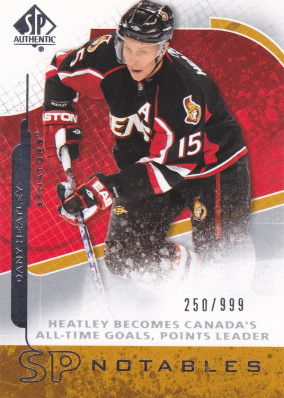 Hockey card Dany Heatley