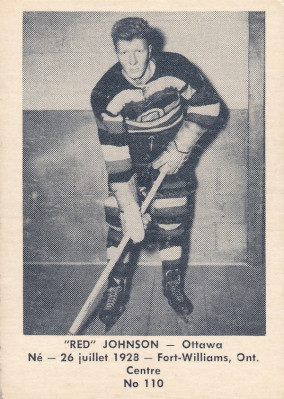 Hockey card Red Johnson