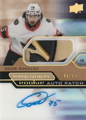 Hockey card Egor Sokolov