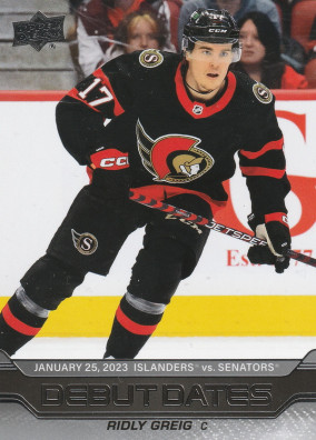 Hockey card Ridly Greig