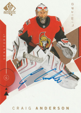 Hockey card Craig Anderson